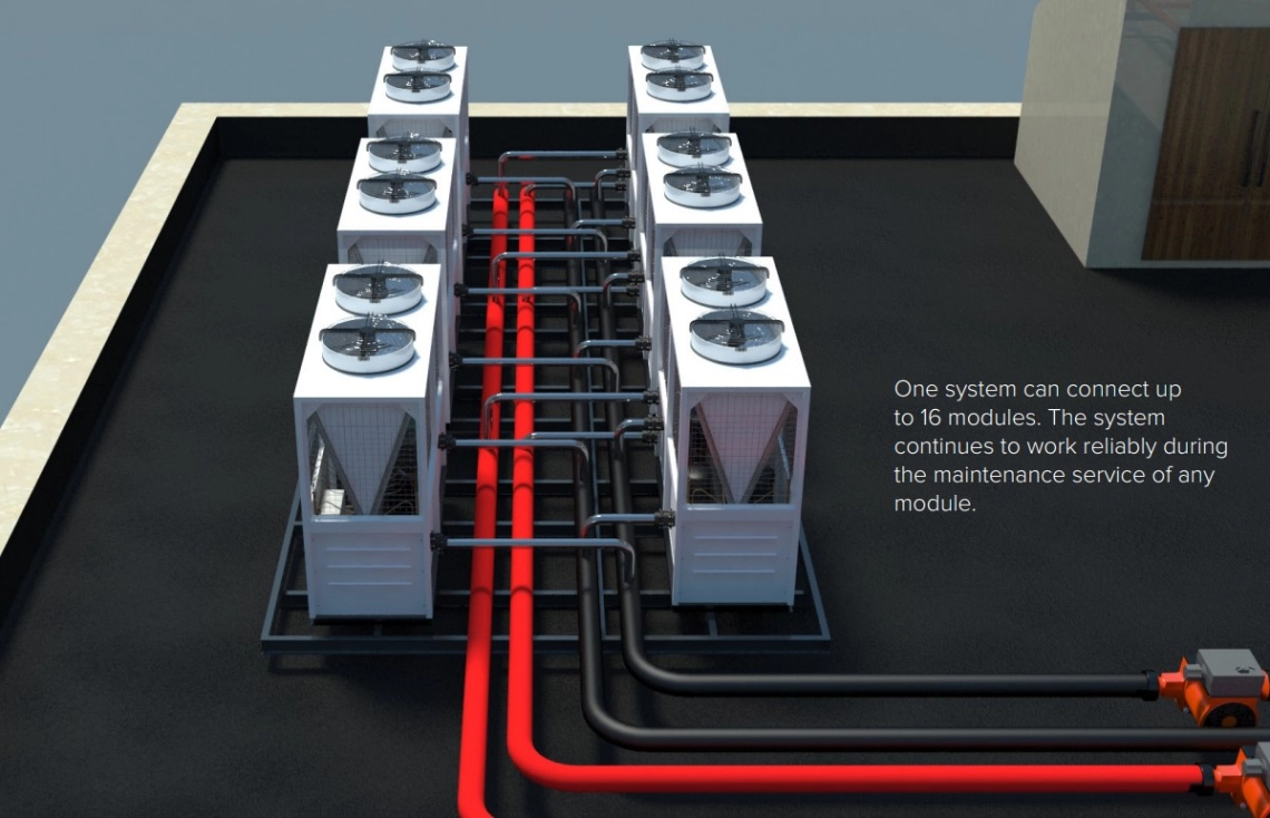 MyCond Modular heat pump MCU-YHR offering exceptional efficiency.